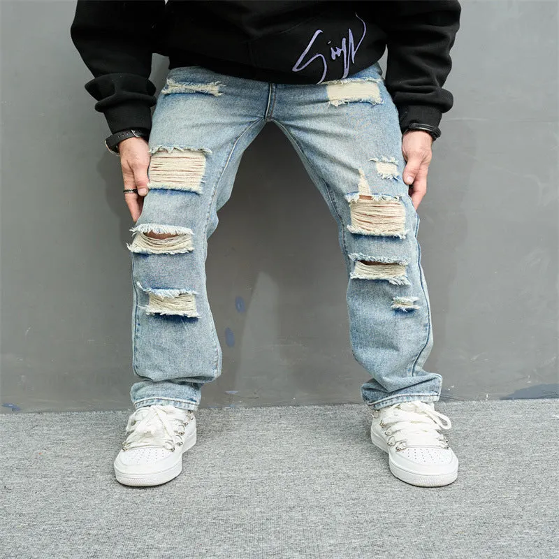 Retro Casual High Street Wide Leg Jeans
