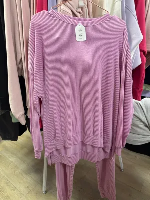 RIBBED SWEATER & PANTS SET - ORCHIA