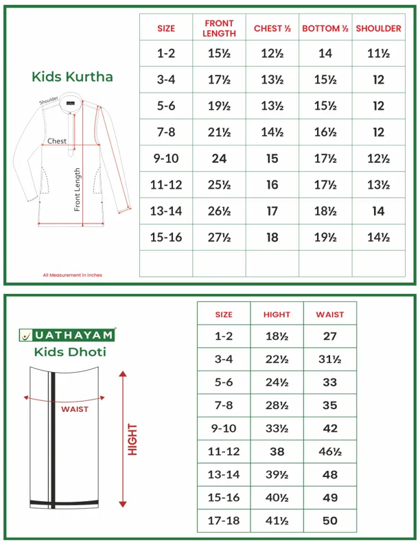 Rising Ideal - Yellow Kurta and Matching Fixit Dhoti 2 in 1 Set For Kids | Uathayam