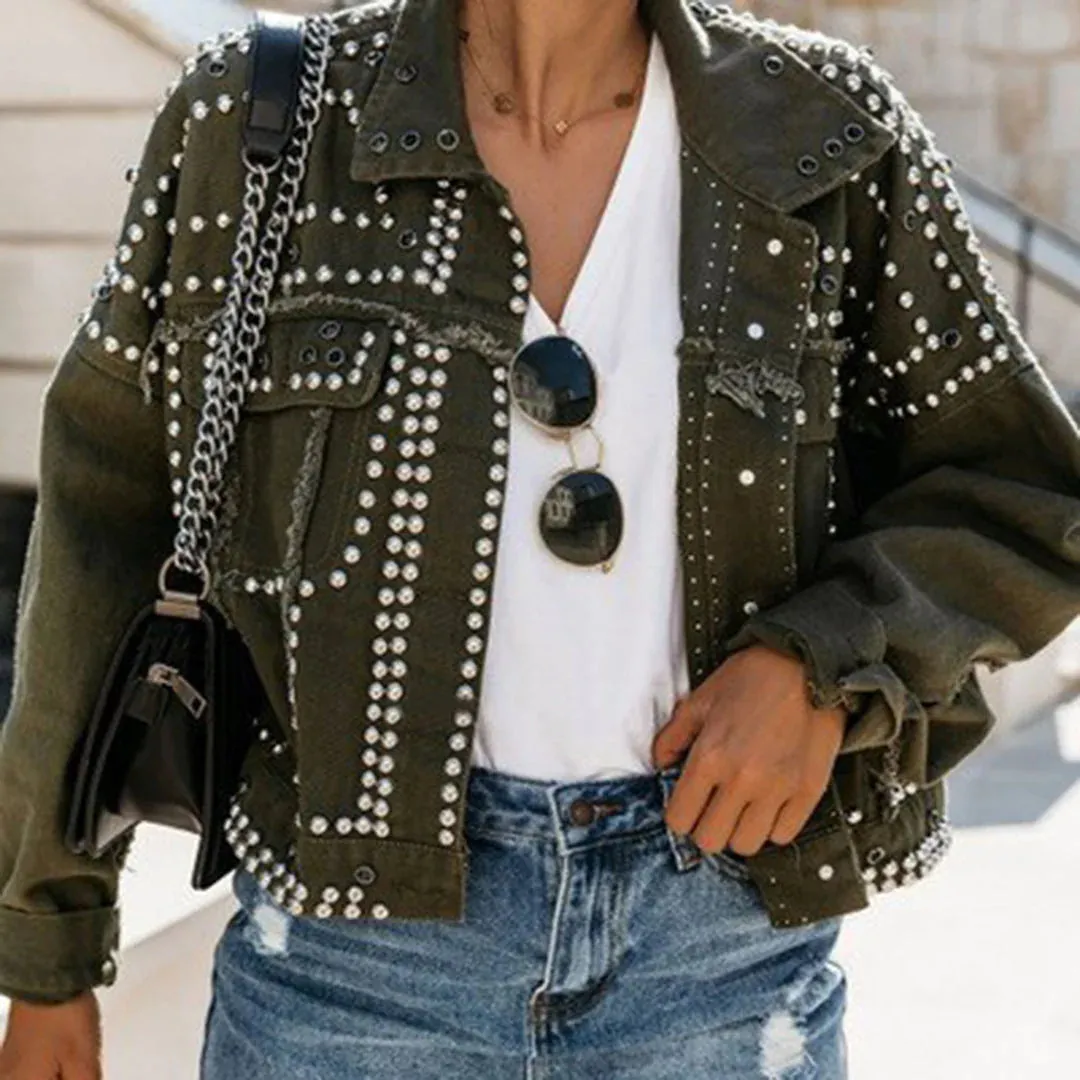 Rivets-embellished Lokomotiv Jacket