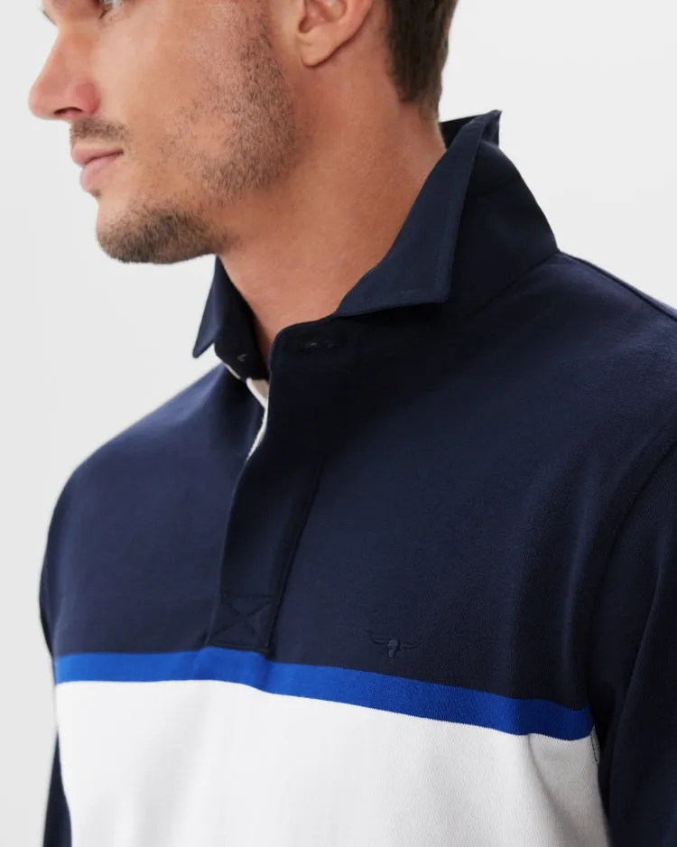 R.M. Williams Tweedale Rugby - Navy/White