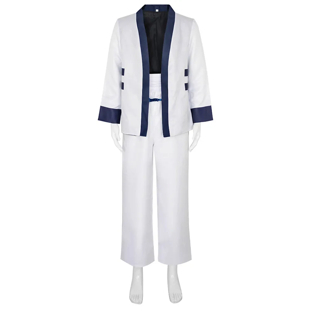 Rurouni Kenshin Sagara Sanosuke Anime Character White Outfits Cosplay Costume Outfits Halloween Carnival Suit
