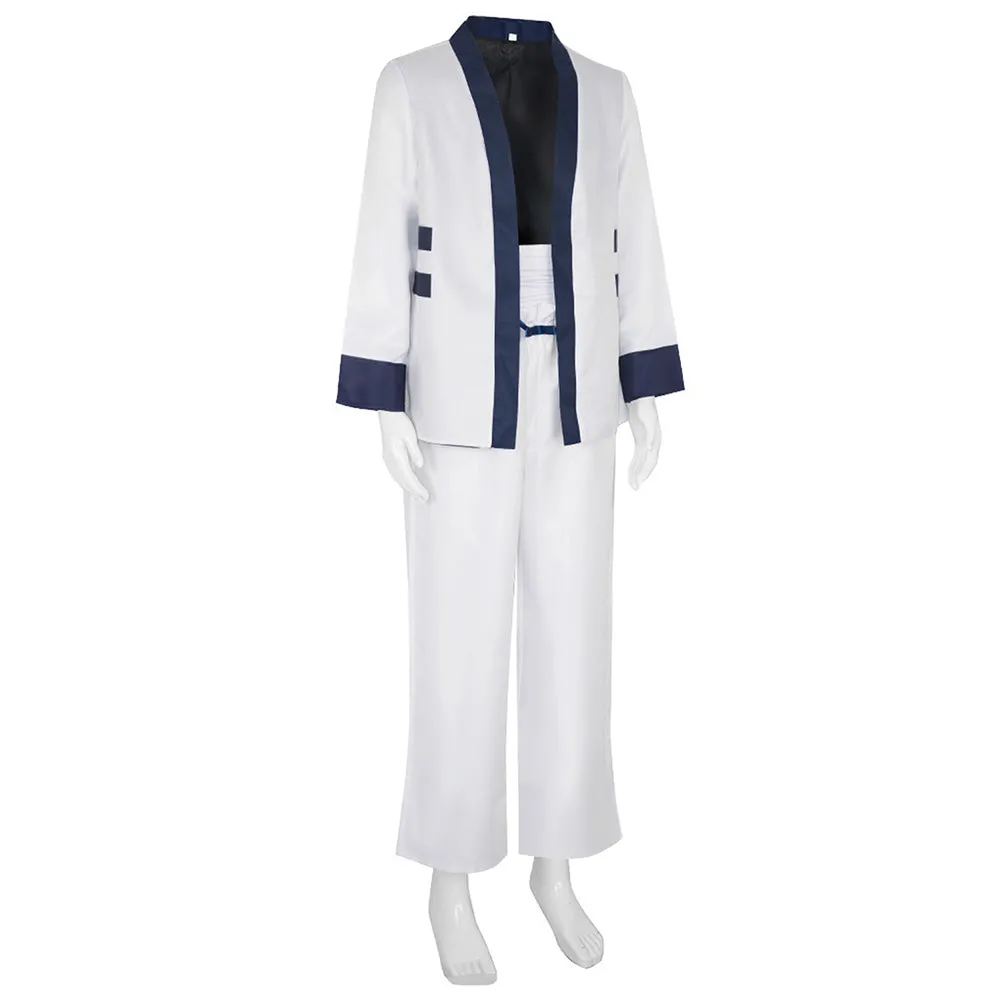 Rurouni Kenshin Sagara Sanosuke Anime Character White Outfits Cosplay Costume Outfits Halloween Carnival Suit