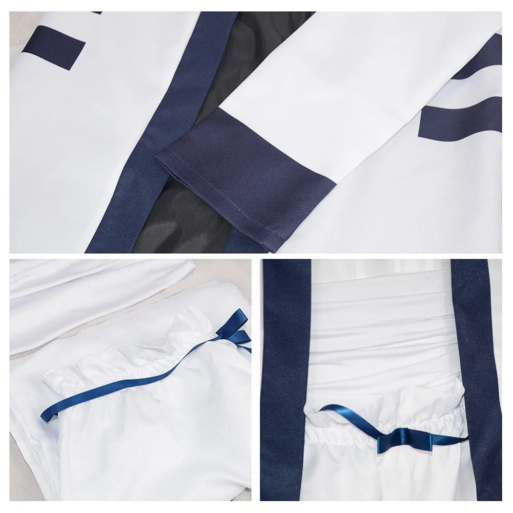 Rurouni Kenshin Sagara Sanosuke Anime Character White Outfits Cosplay Costume Outfits Halloween Carnival Suit