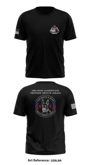 RWBK9 RED, WHITE & BLUE K9 Store 1 Core Men's SS Performance Tee - dZBLBR