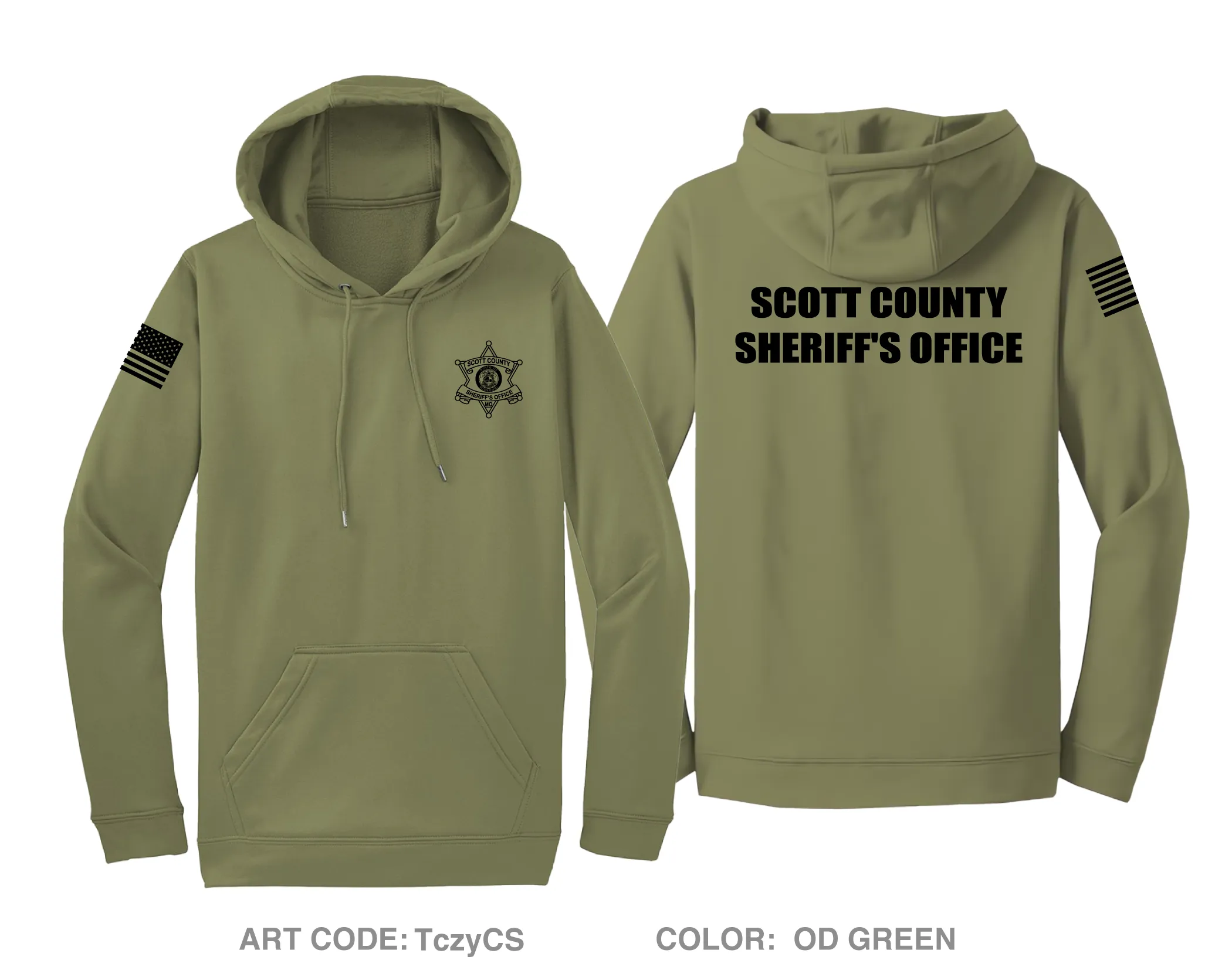 Scott County Sheriff's Office Hi-Tech Performance Hoodie - TczyCS