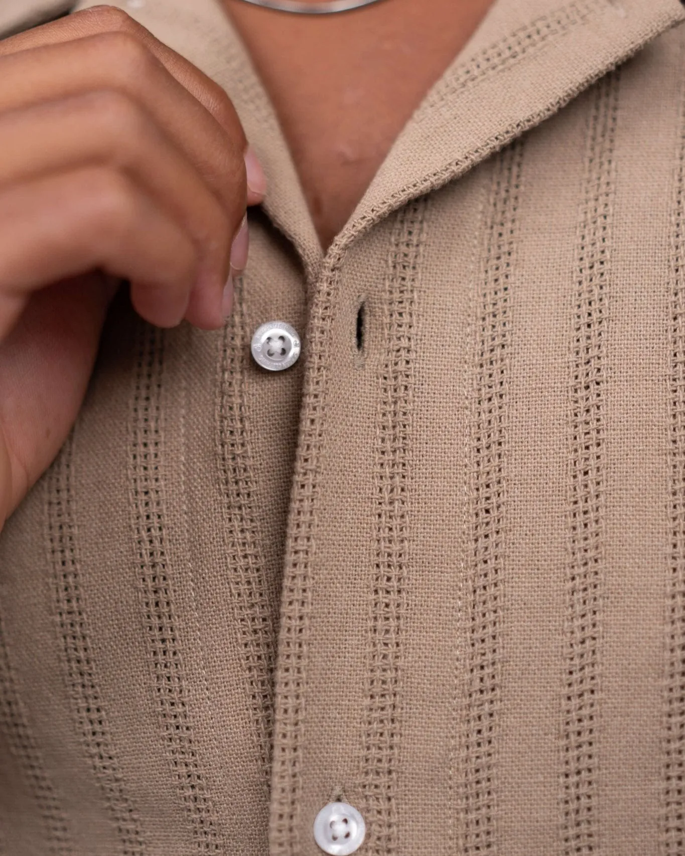 Short sleeve knit shirt Mocha