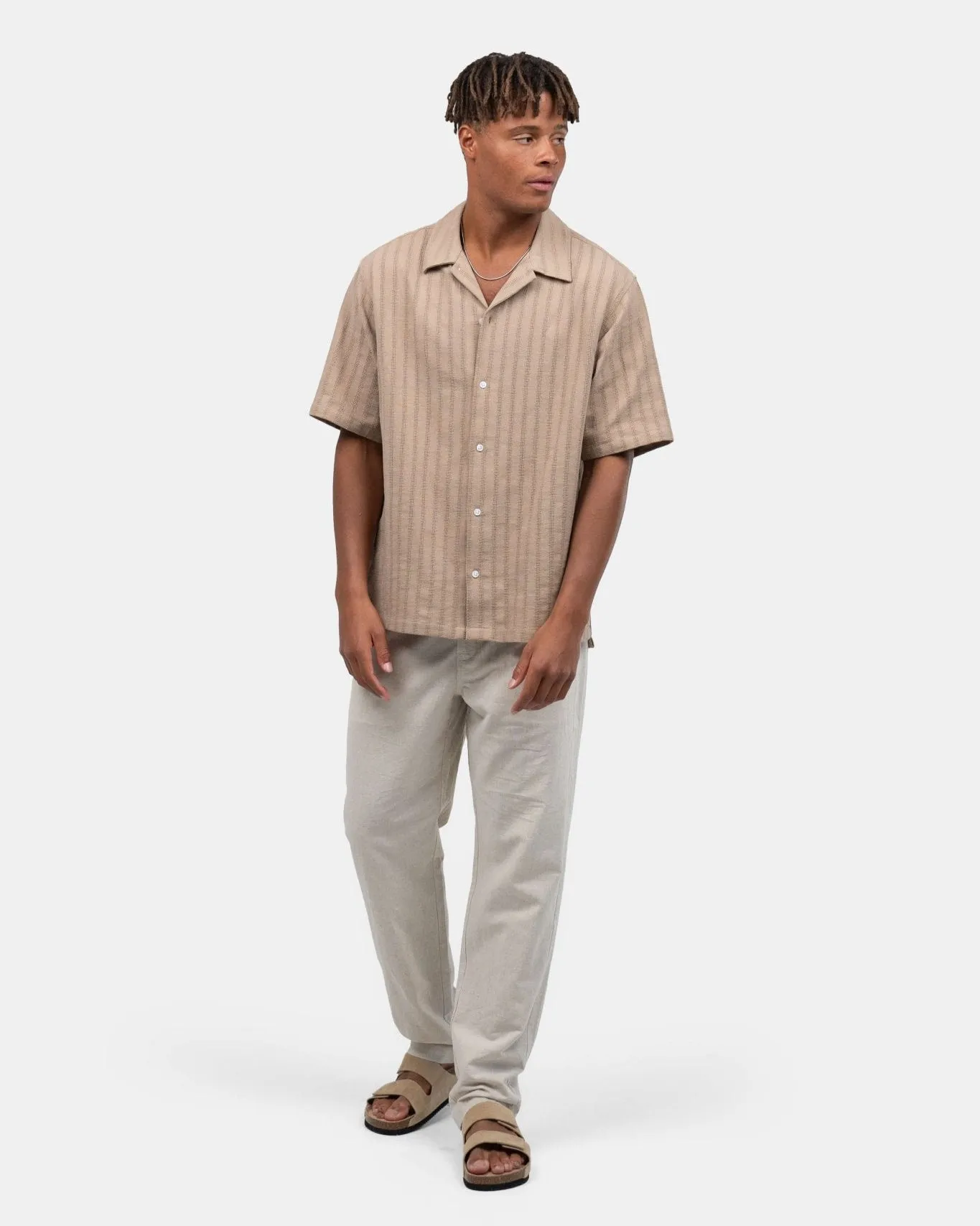Short sleeve knit shirt Mocha
