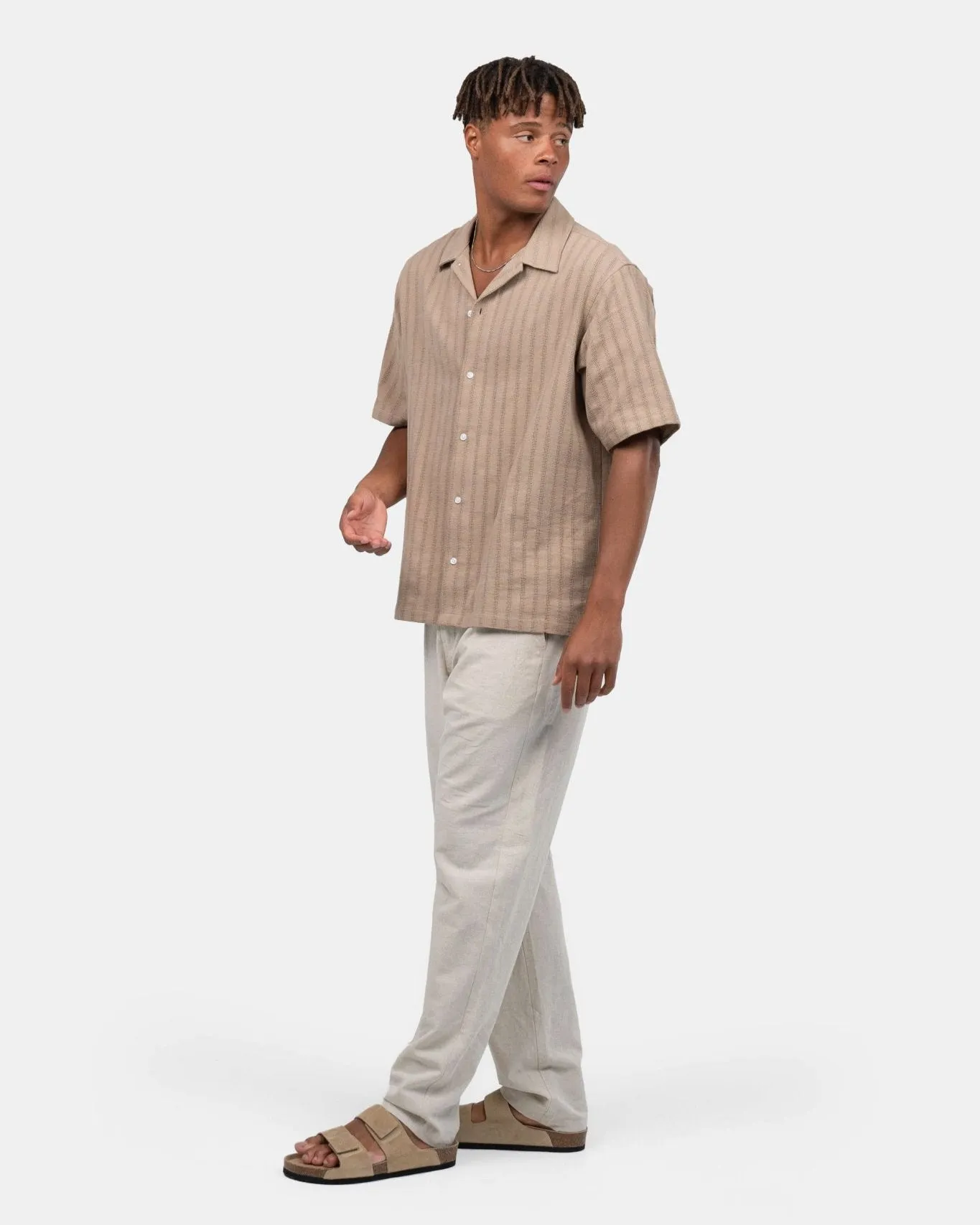 Short sleeve knit shirt Mocha