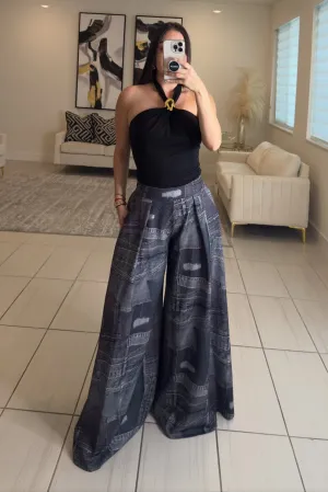 Signature Elegance Black Palazzo Pants
