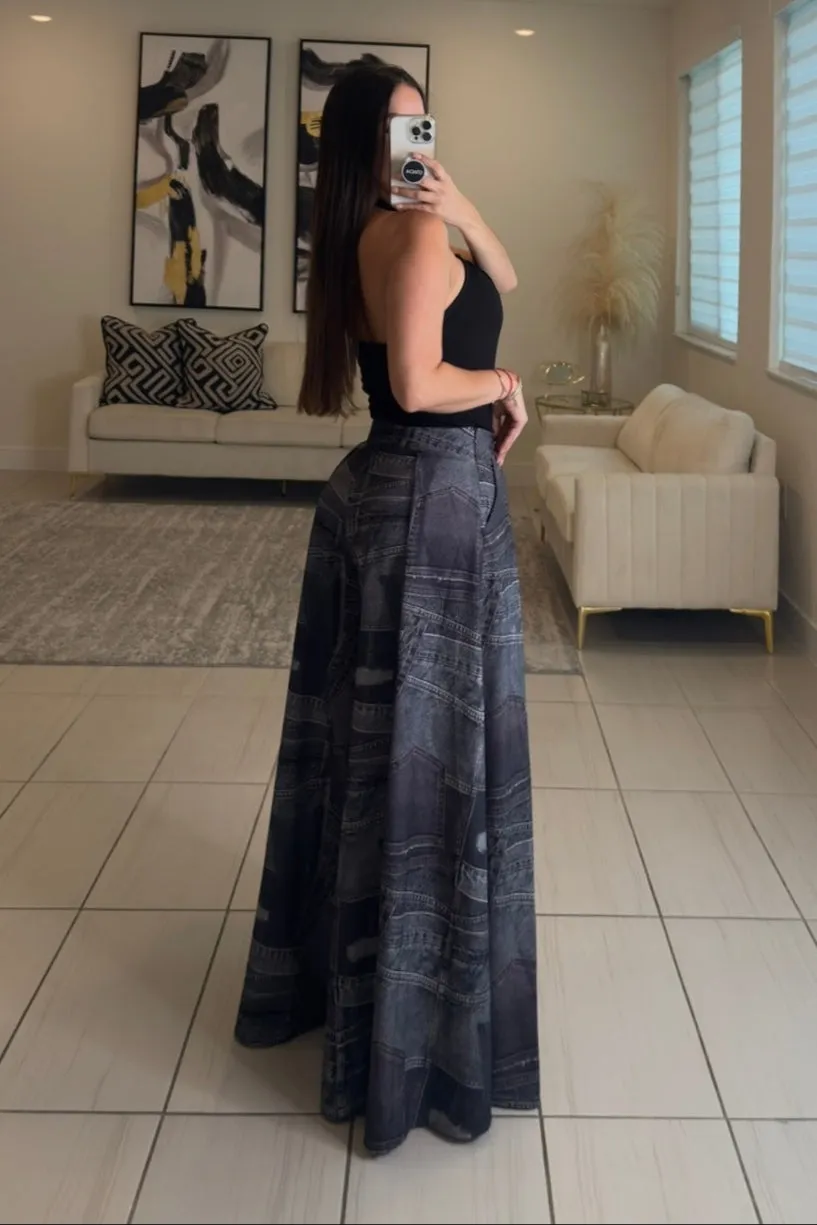 Signature Elegance Black Palazzo Pants