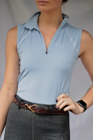 Sleeveless base layer in Powder Blue