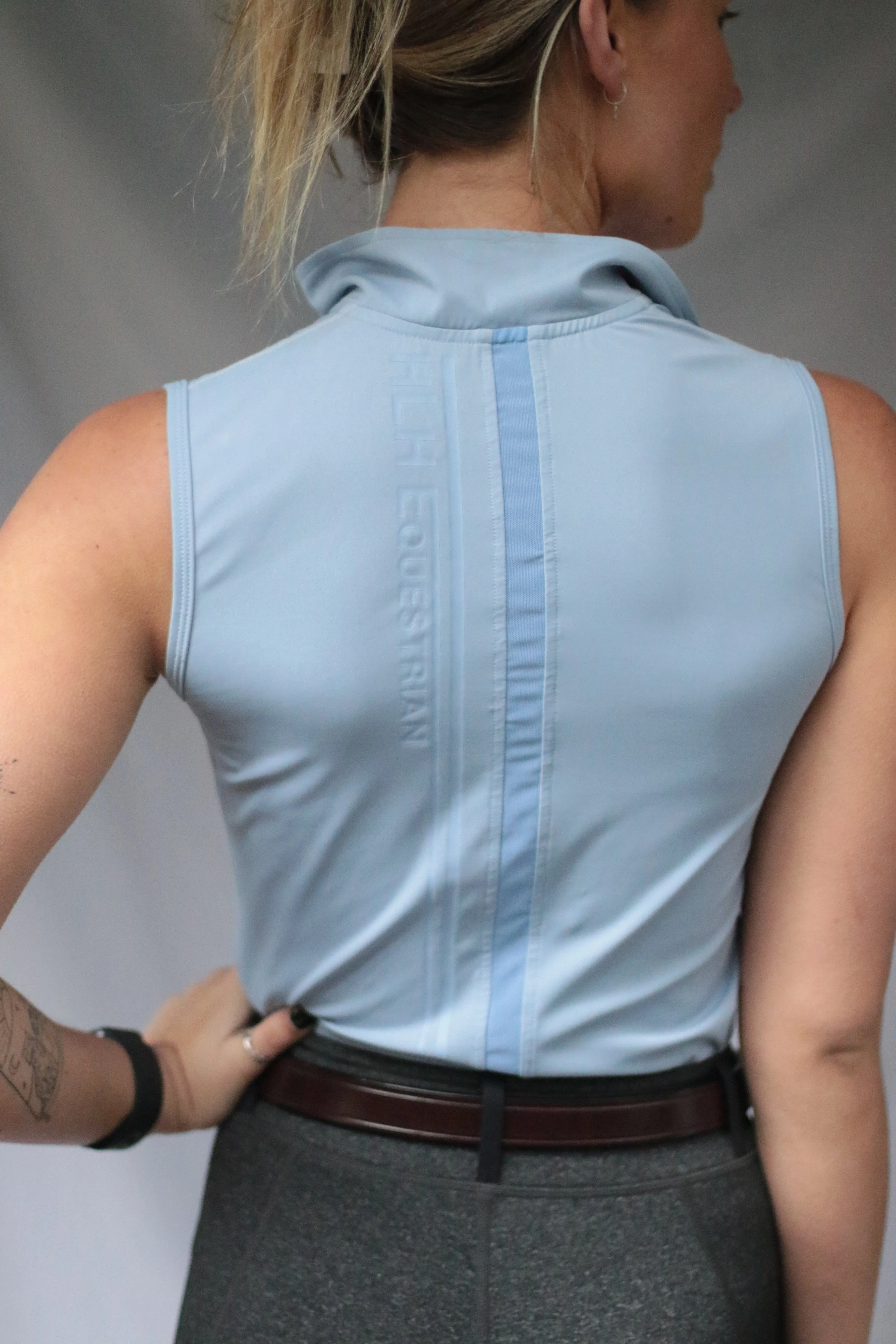 Sleeveless base layer in Powder Blue