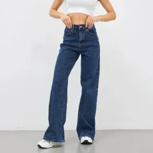 Slim Fit High Waist Slimming Casual Wide Leg Jeans