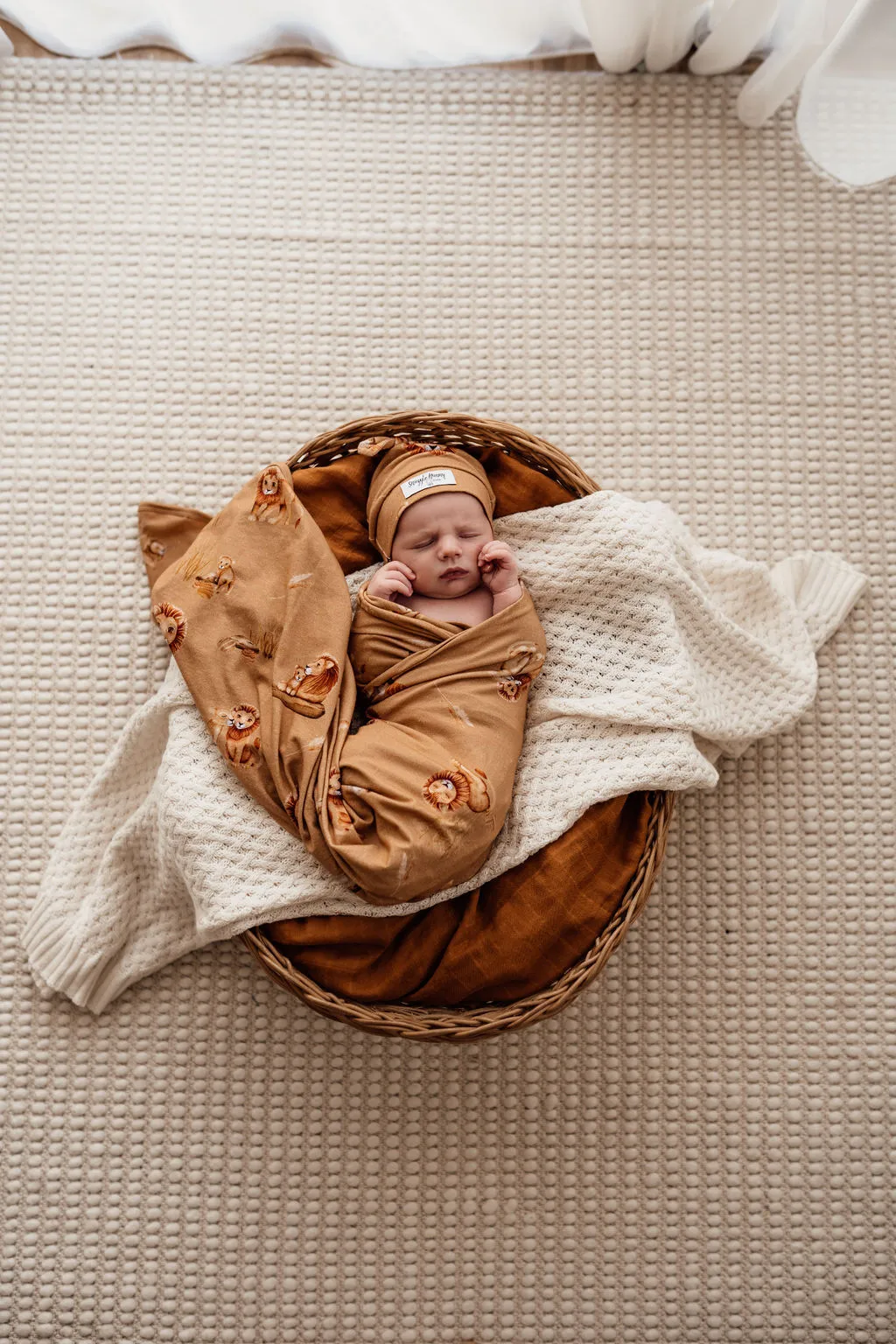 Snuggle Hunny Baby Jersey Wrap & Beanie Set - Roar