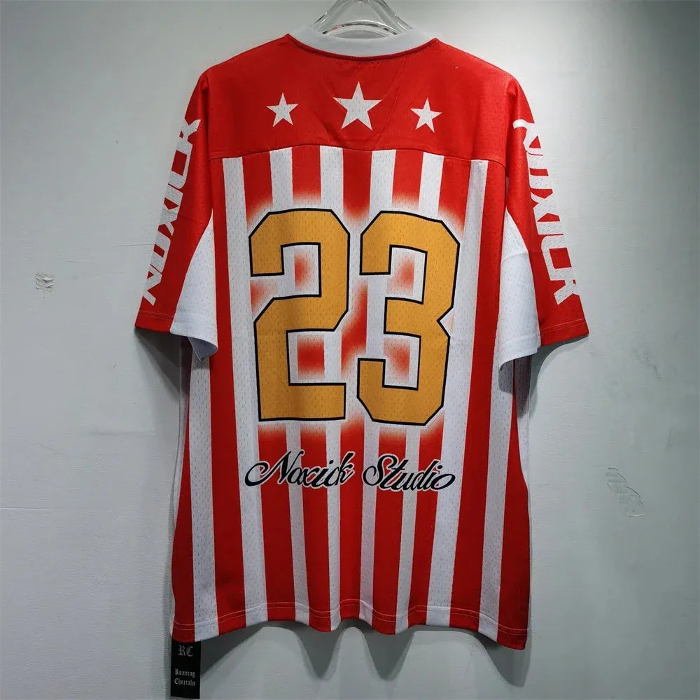 Soccer Jerseys Cactus Jack T-shirt Men Streetwear Loose Breathable Tops Classic Utopia Tour Short Sleeves