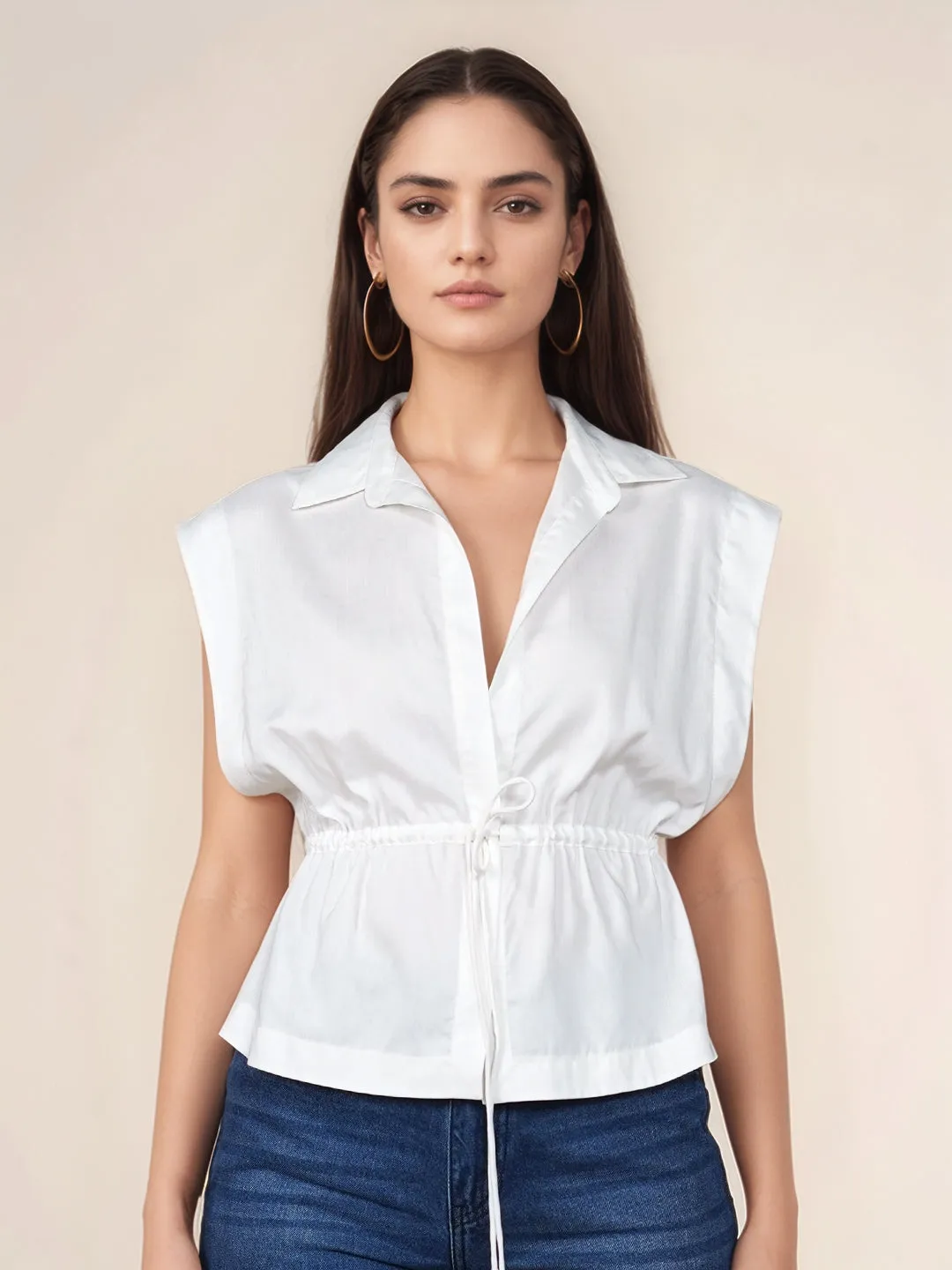 Solid Collared Top