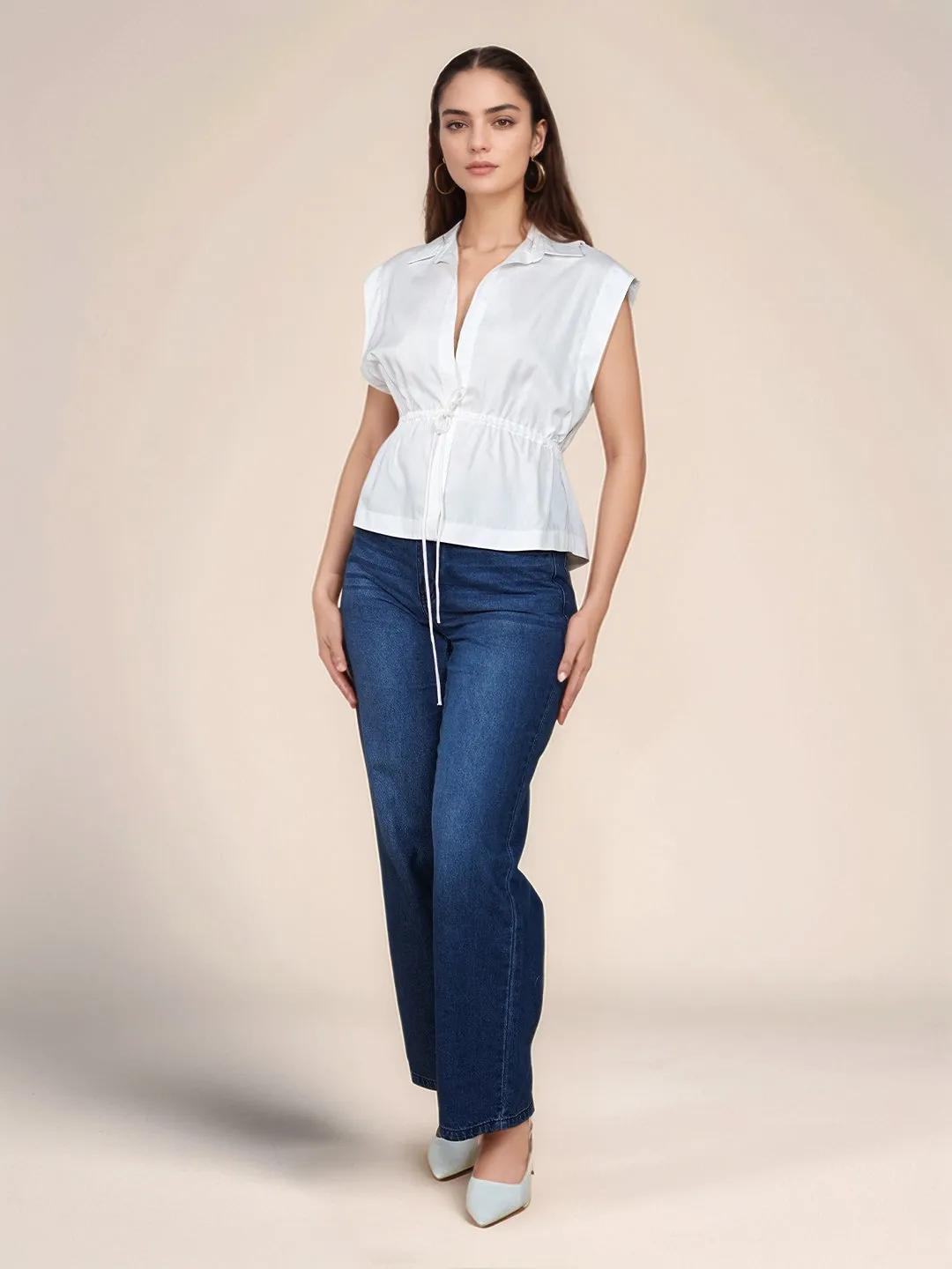 Solid Collared Top