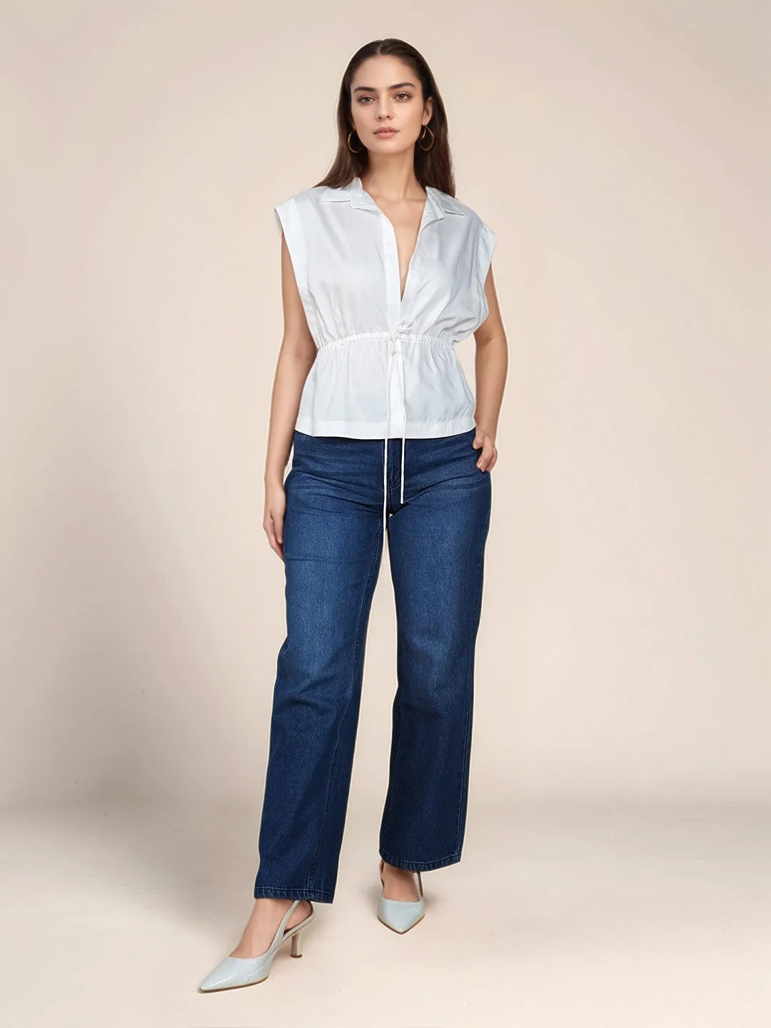 Solid Collared Top