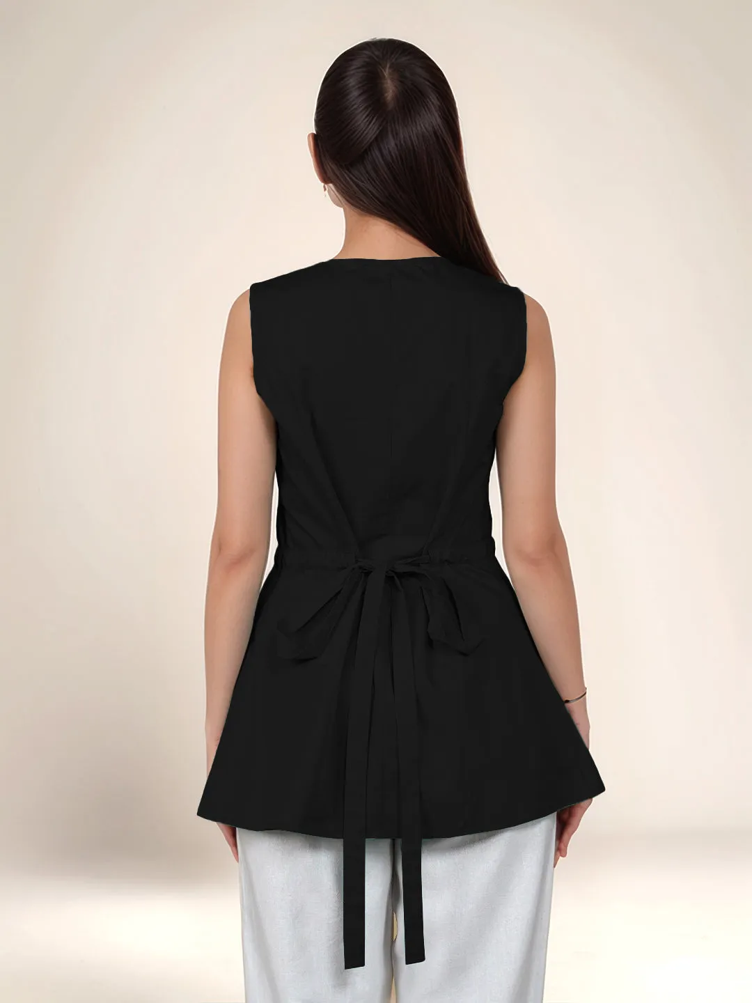 Solid Square Neck Top