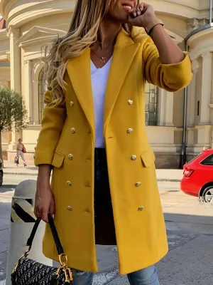 Sophisticated double-breasted lapel jacket by nadema