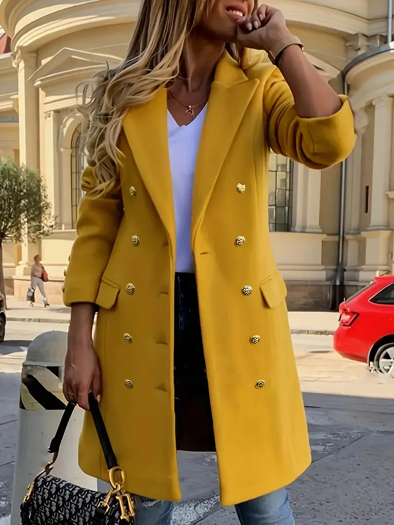 Sophisticated double-breasted lapel jacket by nadema