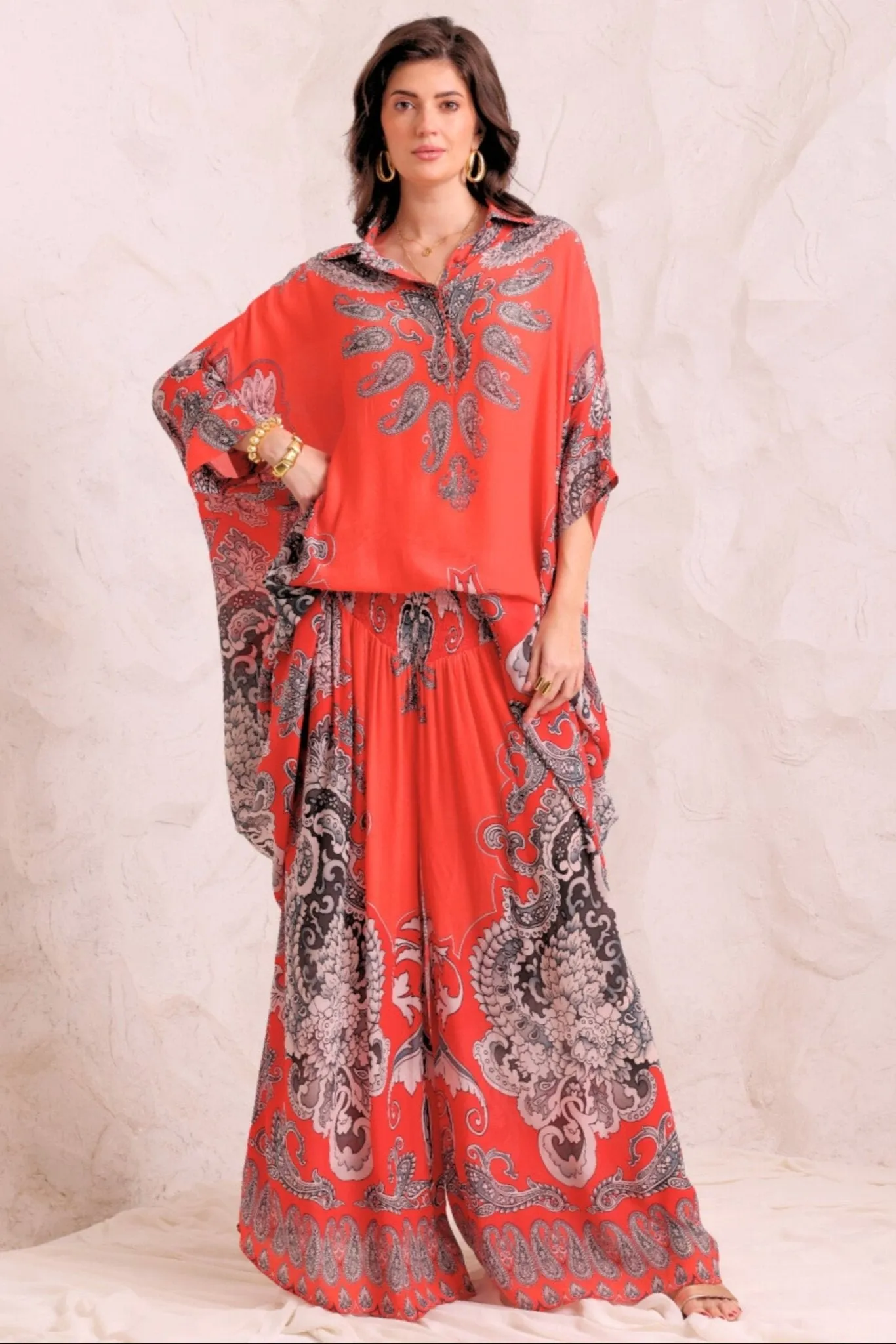 Spicy Margarita Shirred Pants