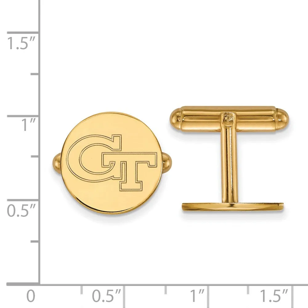 Sterling Silver Gold-plated Georgia Institute of Technology G-T Cuff Links
