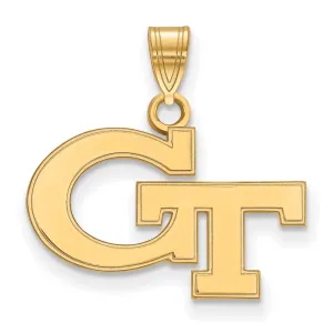 Sterling Silver Gold-plated Georgia Institute of Technology G-T Small Pendant