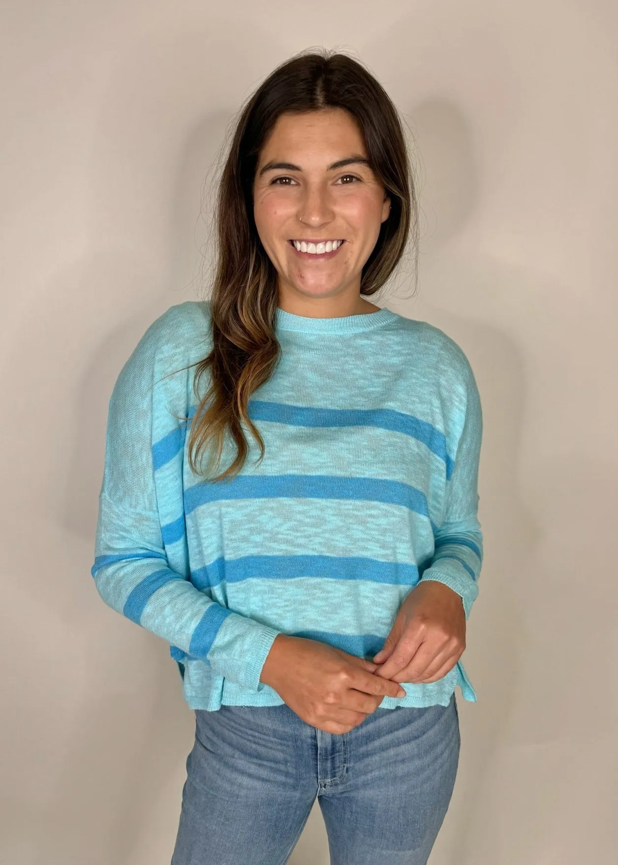 Stitch Drop Ketch Sweater Blue Lagoon