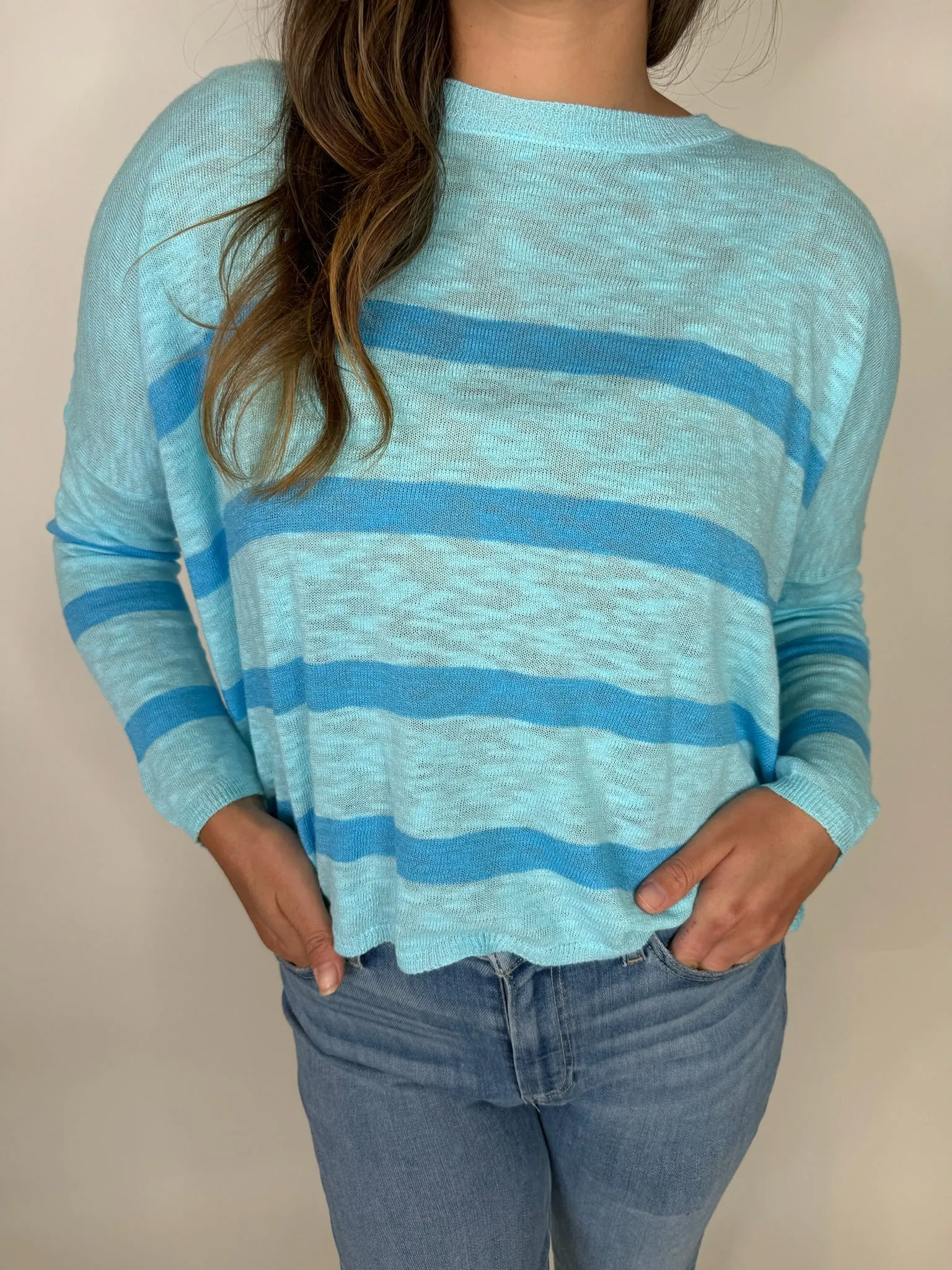 Stitch Drop Ketch Sweater Blue Lagoon