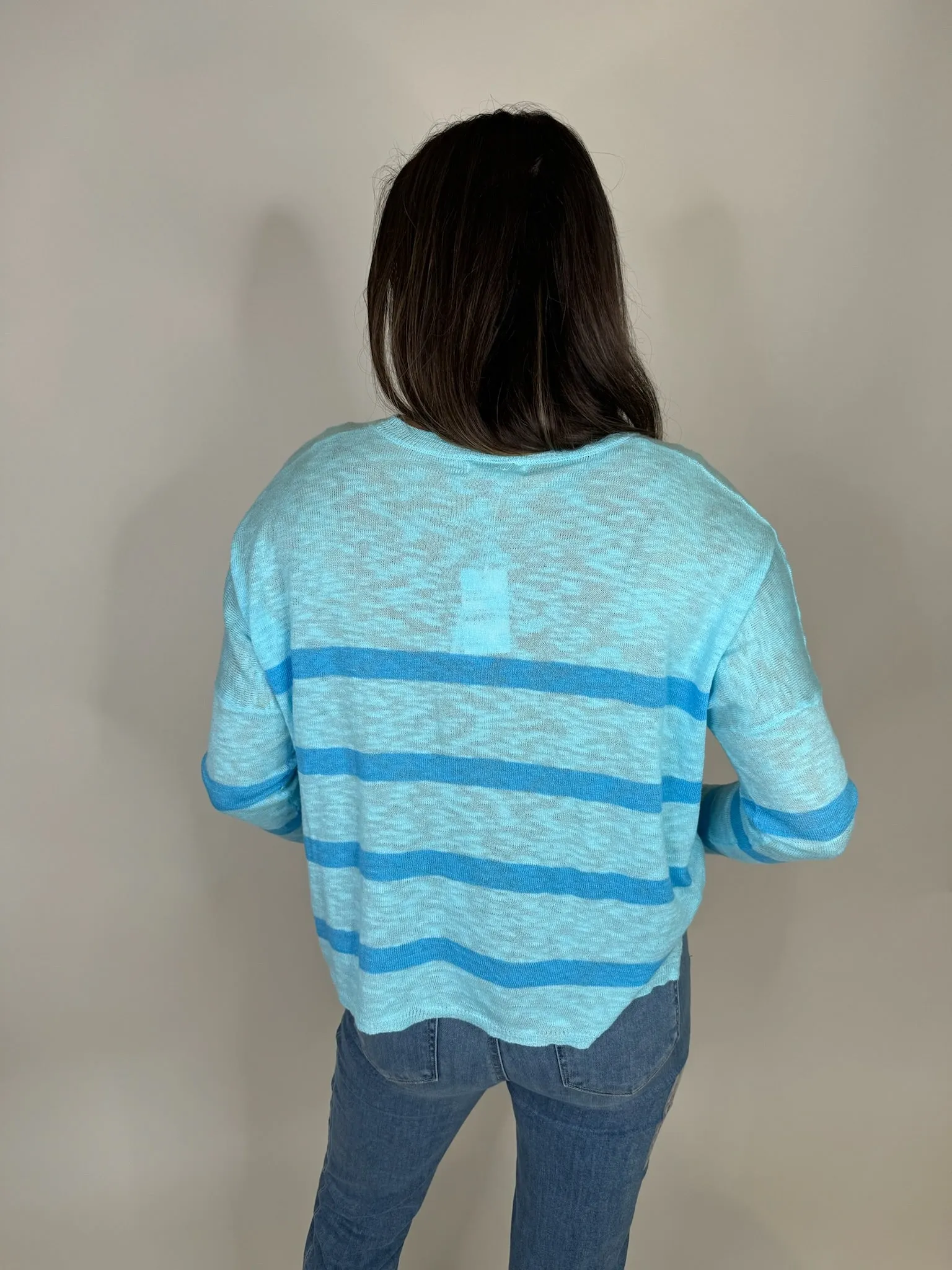 Stitch Drop Ketch Sweater Blue Lagoon