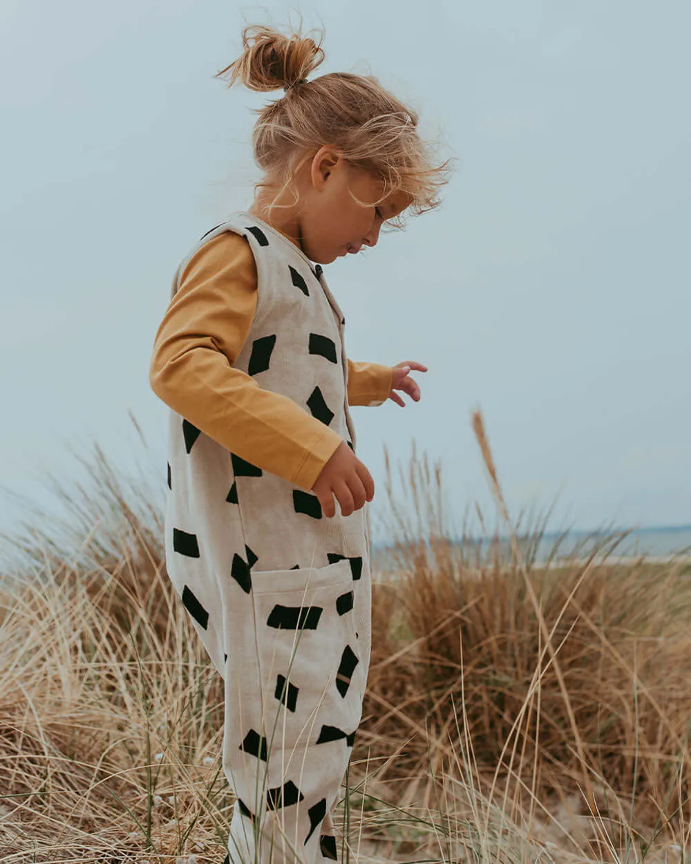 Stone Confetti Print Velour Jumpsuit