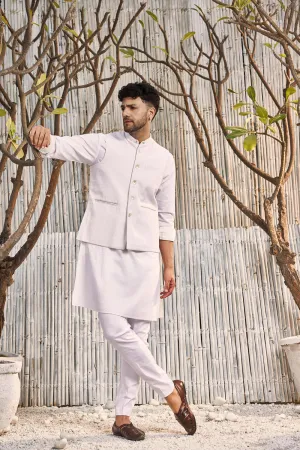 Straight Kurta With Jacket & Pant - Set Of 3