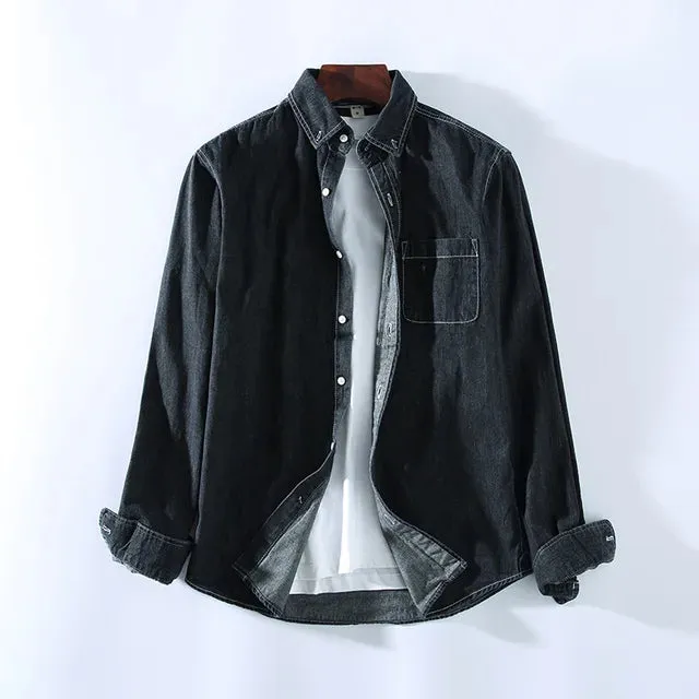 Stylish Men's Denim Polo Shirt for Any Casual Setting