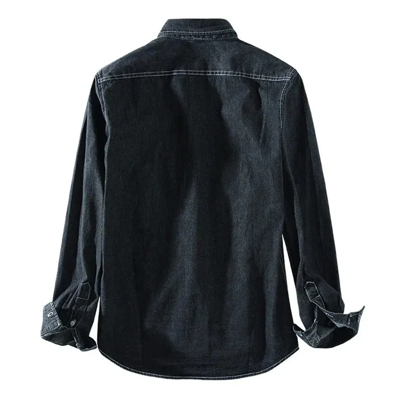 Stylish Men's Denim Polo Shirt for Any Casual Setting