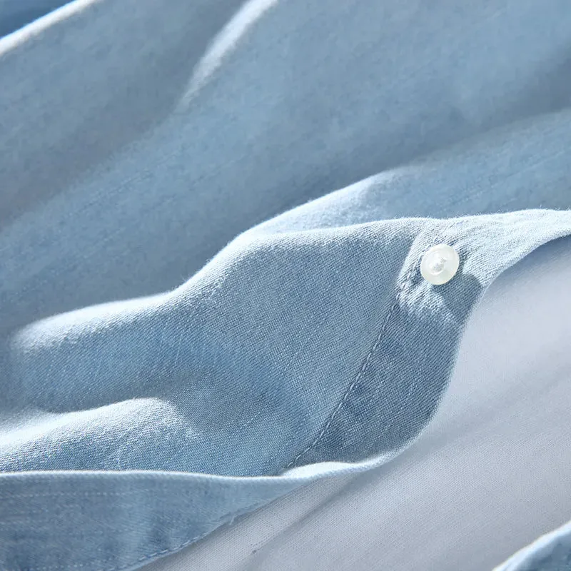 Stylish Men's Denim Polo Shirt for Any Casual Setting