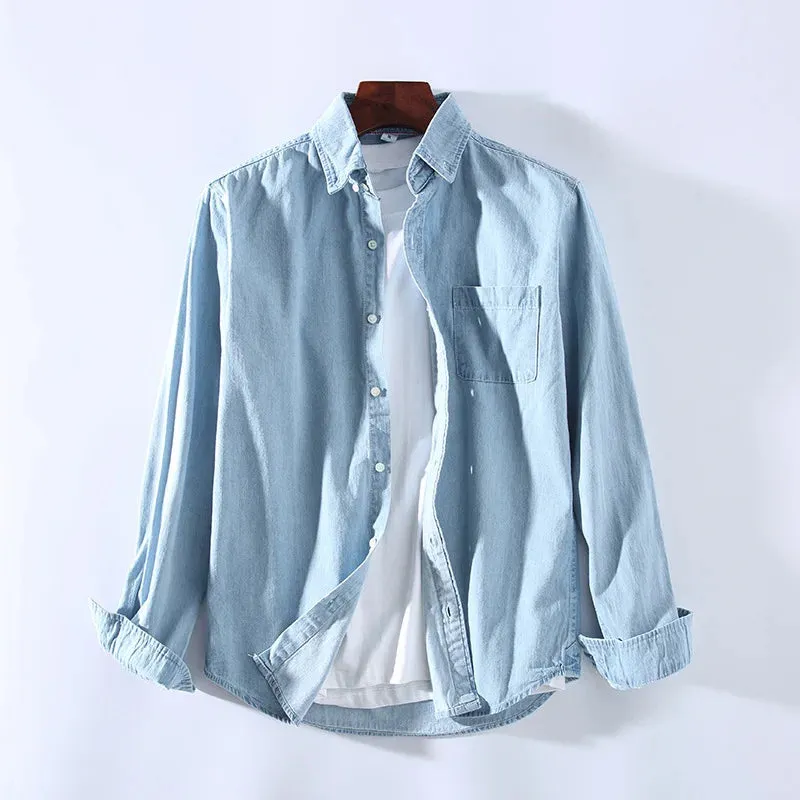 Stylish Men's Denim Polo Shirt for Any Casual Setting