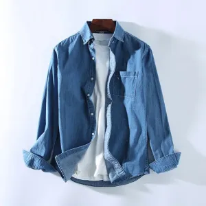 Stylish Men's Denim Polo Shirt for Any Casual Setting