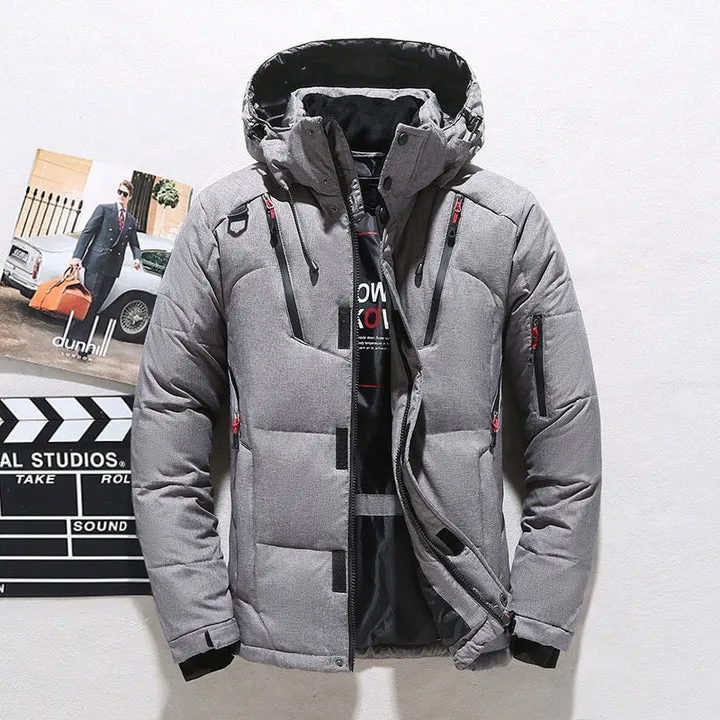 Stylish men's winter coat with a modern design