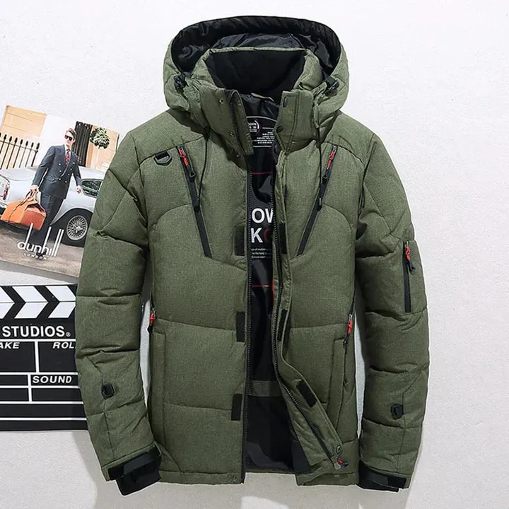 Stylish men's winter coat with a modern design