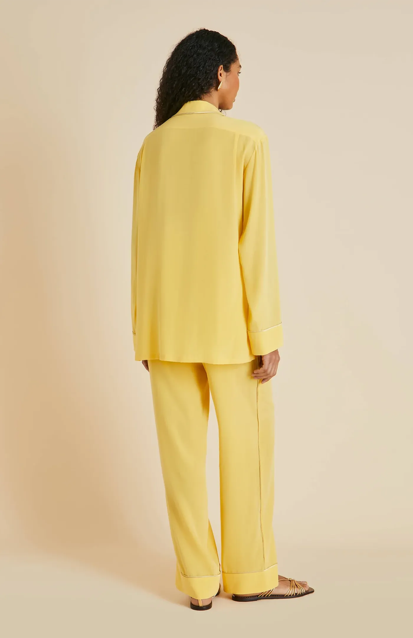 Sunny Side Up | Yellow Satin Loungewear Set