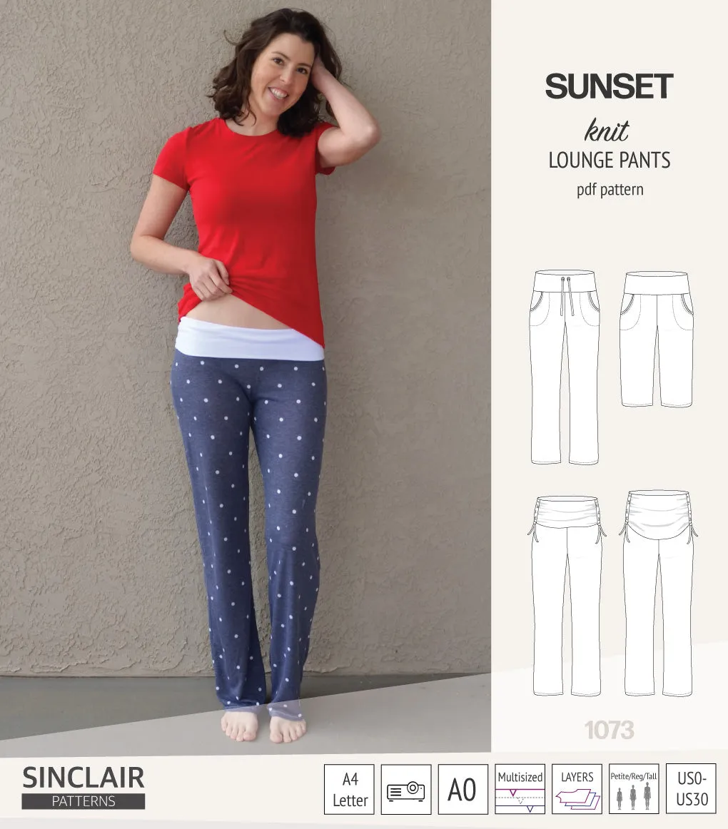 Sunset knit lounge pants (PDF) (2025 Updated)