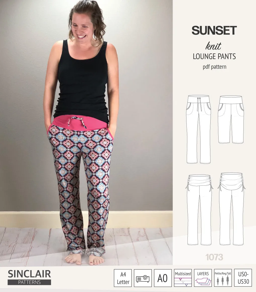 Sunset knit lounge pants (PDF) (2025 Updated)