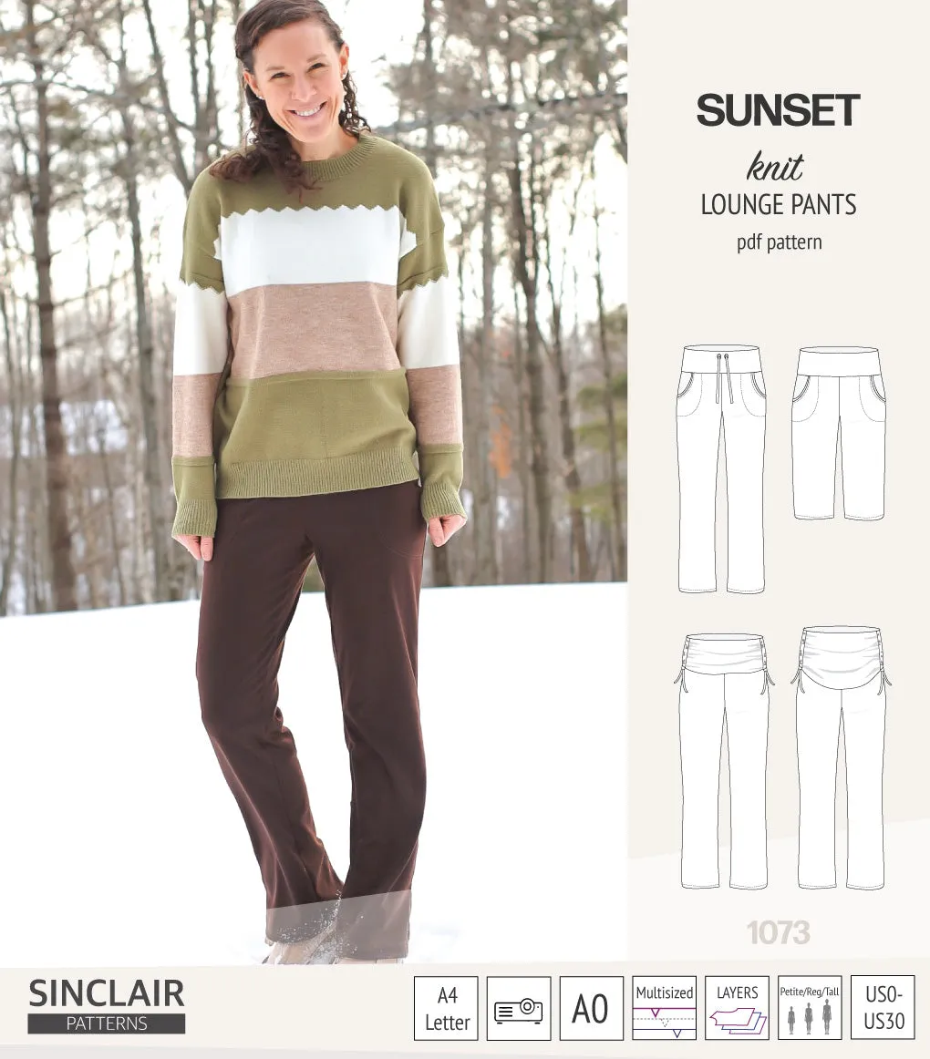 Sunset knit lounge pants (PDF) (2025 Updated)