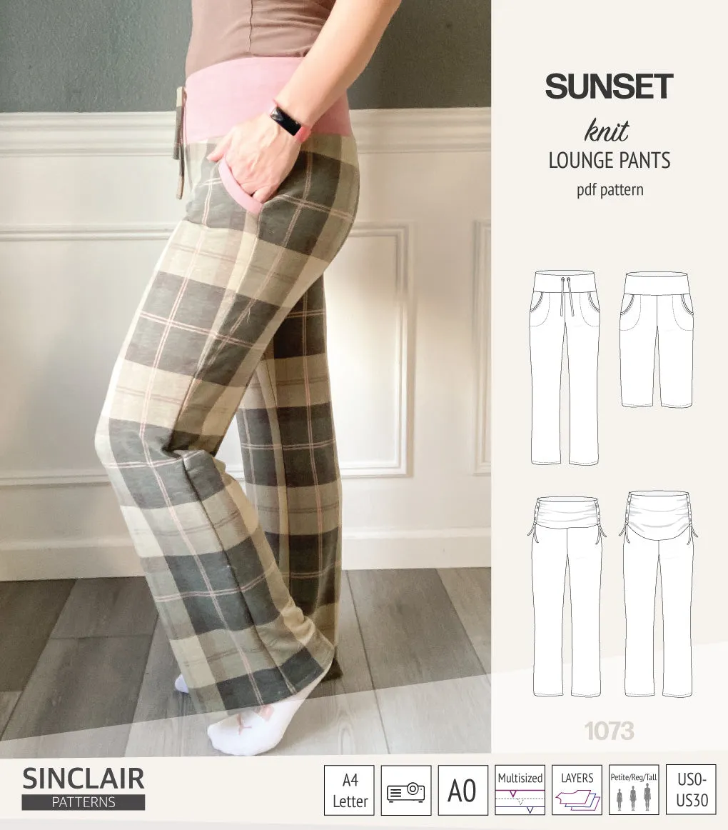 Sunset knit lounge pants (PDF) (2025 Updated)