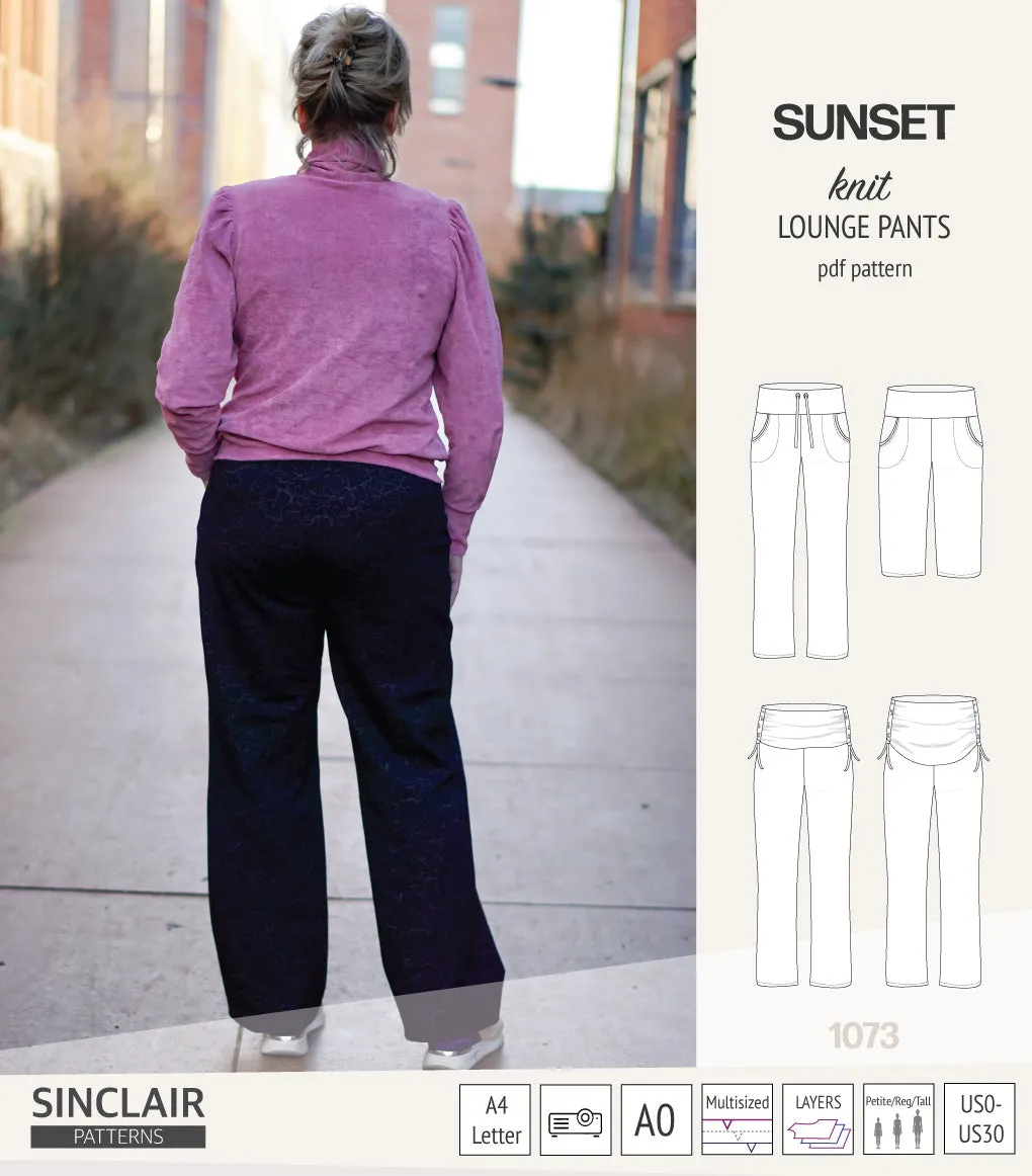 Sunset knit lounge pants (PDF) (2025 Updated)