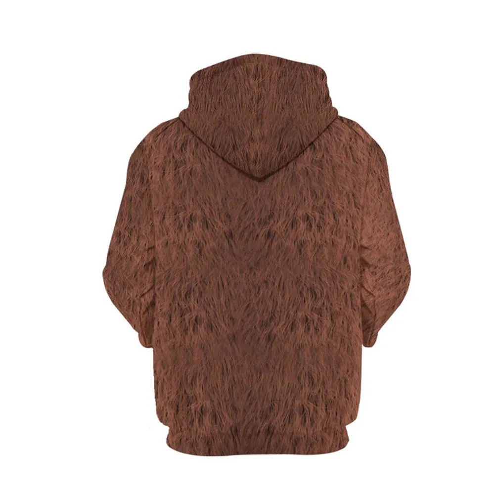 Super Mario Bros Donkey Kong Game Character Brown Hoodie 3D Printed Hooded Pullover Sweatshirt Set