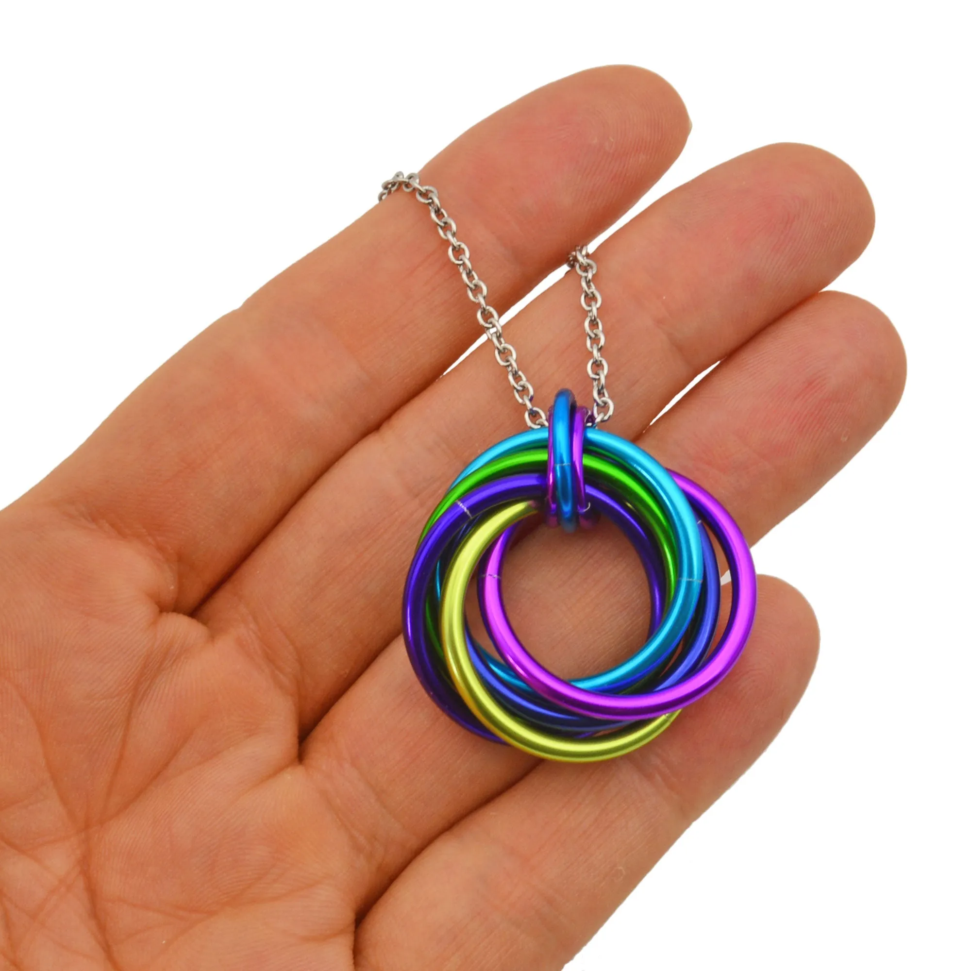 Swirl Pendant - Peacock