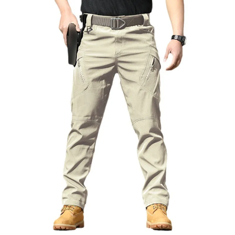 Tactical Outdoor Stretch Overalls Loose Soft Shell Pants Waterproof